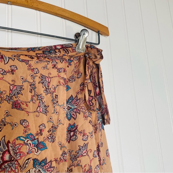 Aakaa Paisley Boho Wrap Skirt Crop Top Set - Picture 8 of 10